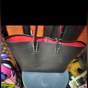 Christian Louboutin Black Tote with Red Interior